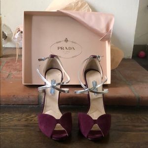 Prada suede stilettos